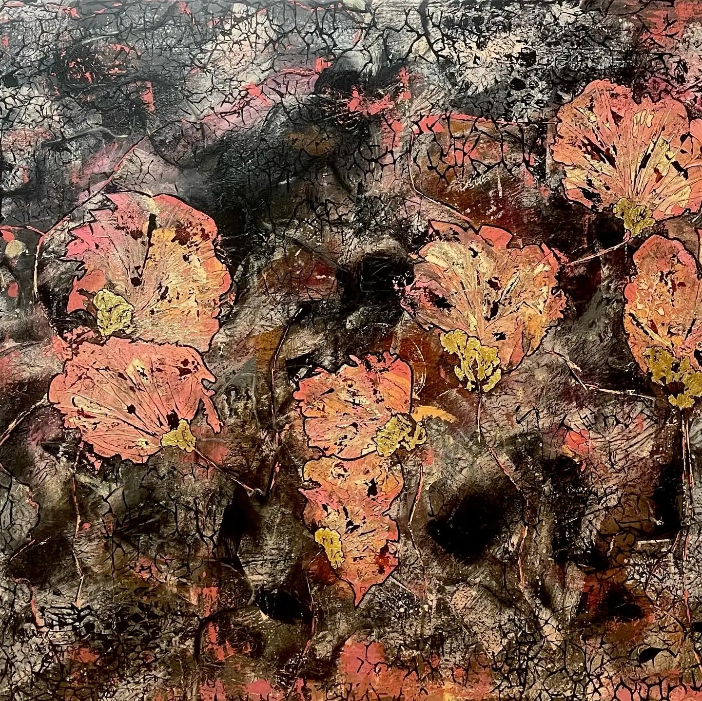 Artwork or textile design products with a specific technique and the name „Delikatna” 2024