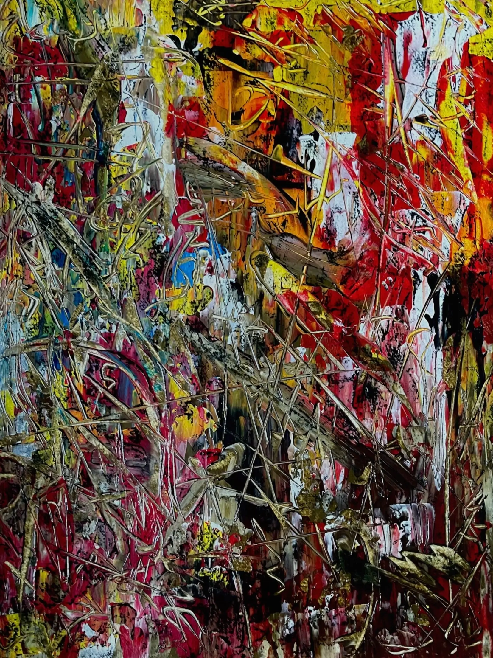 Artwork or textile design products with a specific technique and the name „Droga do przejścia” 2023
